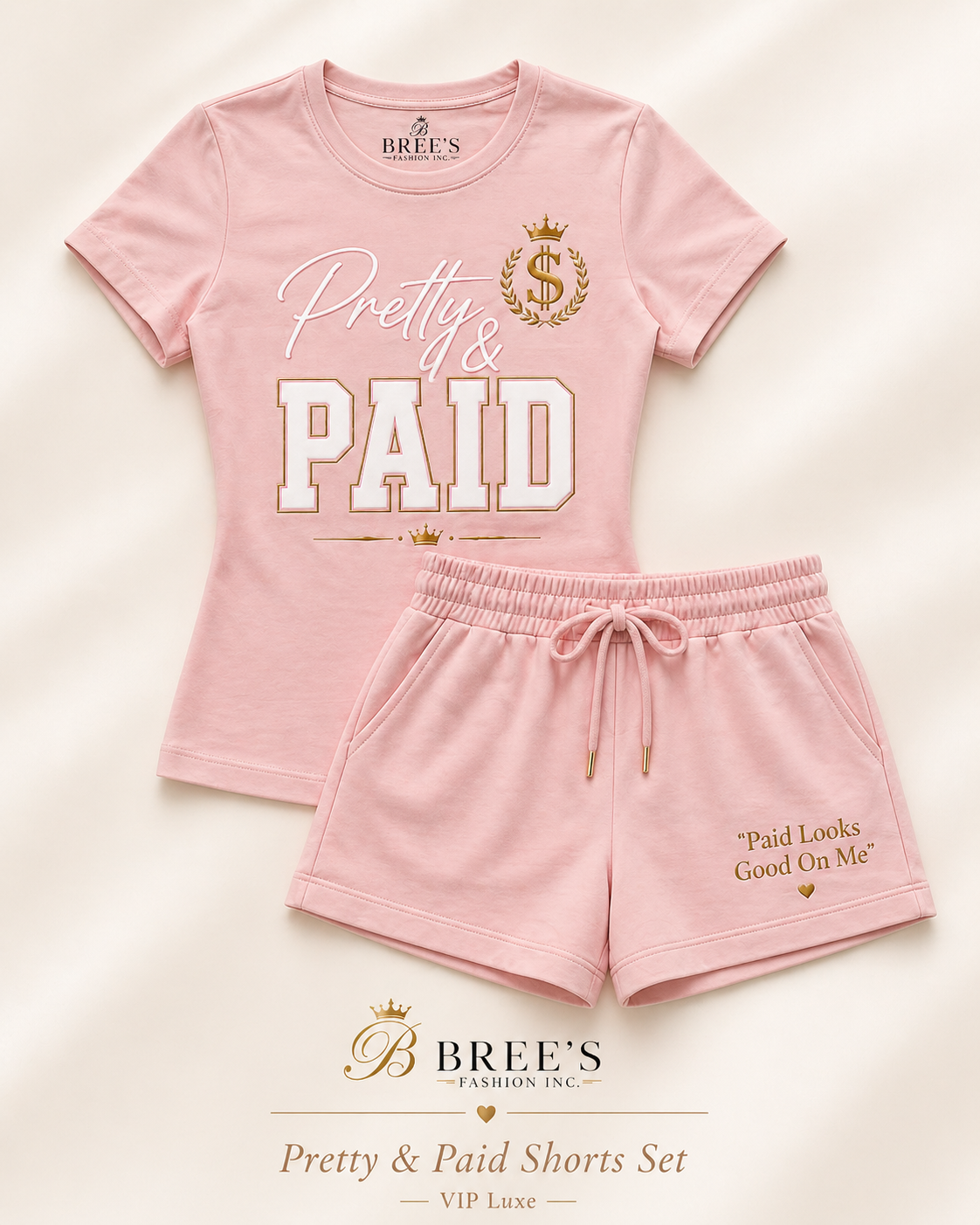 👑 Pretty & Paid Shorts Set