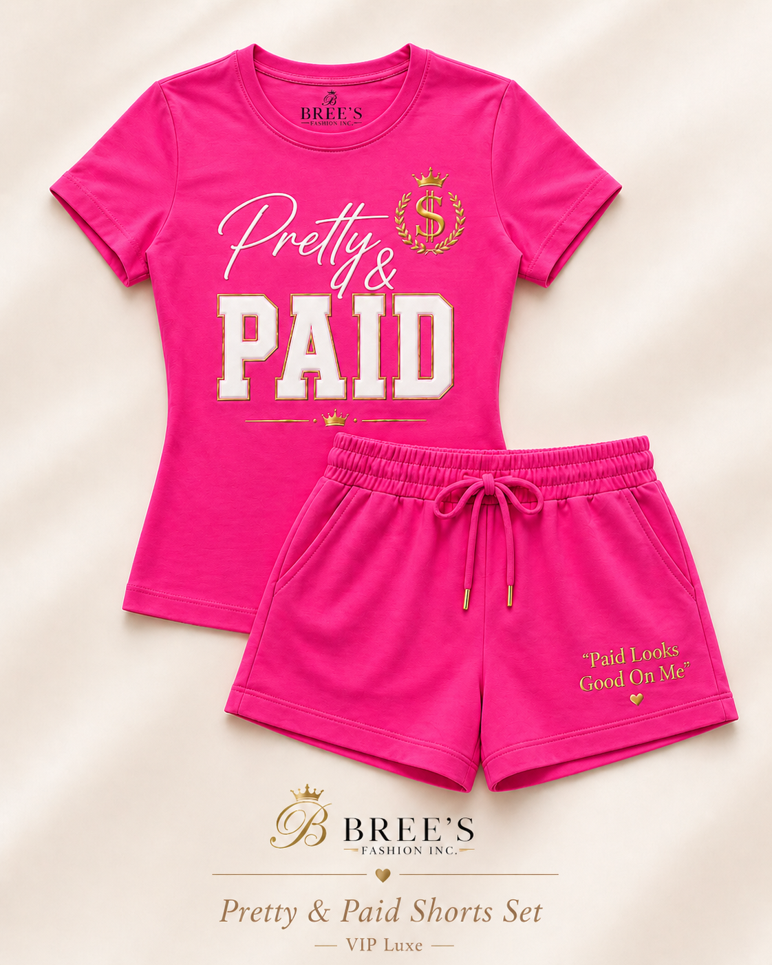 👑 Pretty & Paid Shorts Set