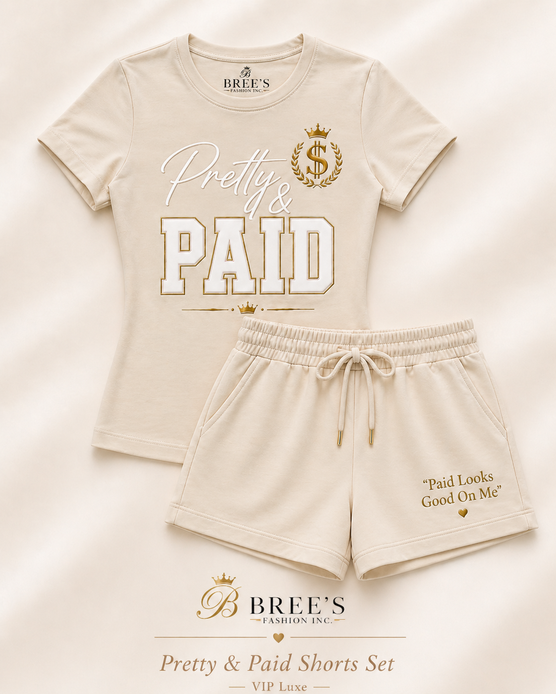 👑 Pretty & Paid Shorts Set