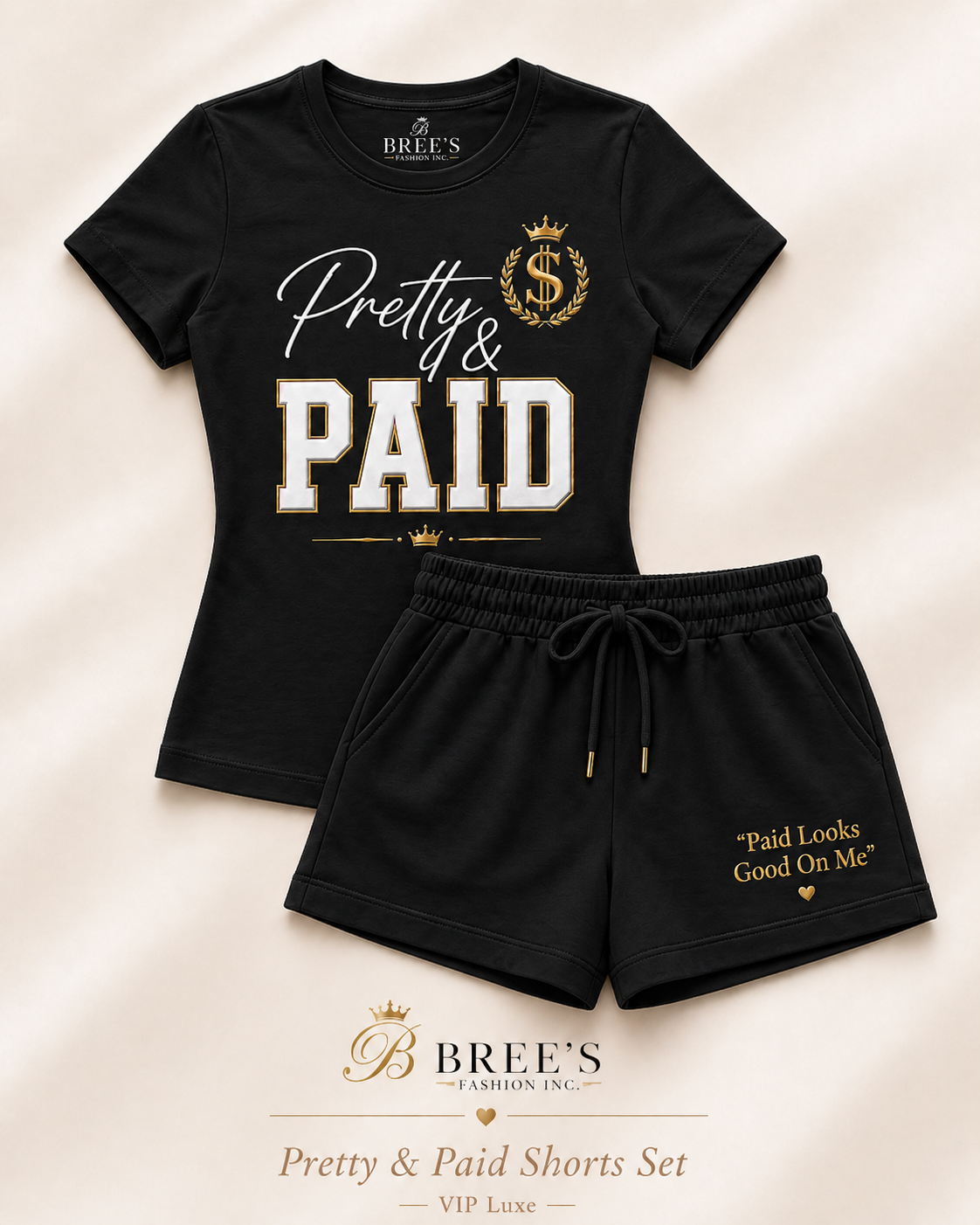 👑 Pretty & Paid Shorts Set