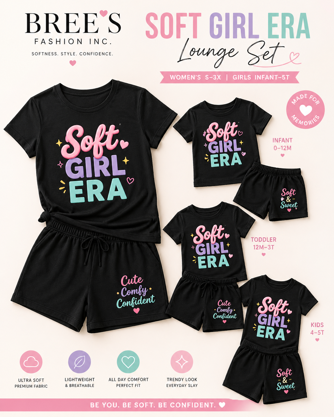 💅 Soft Girl Era Lounge Set