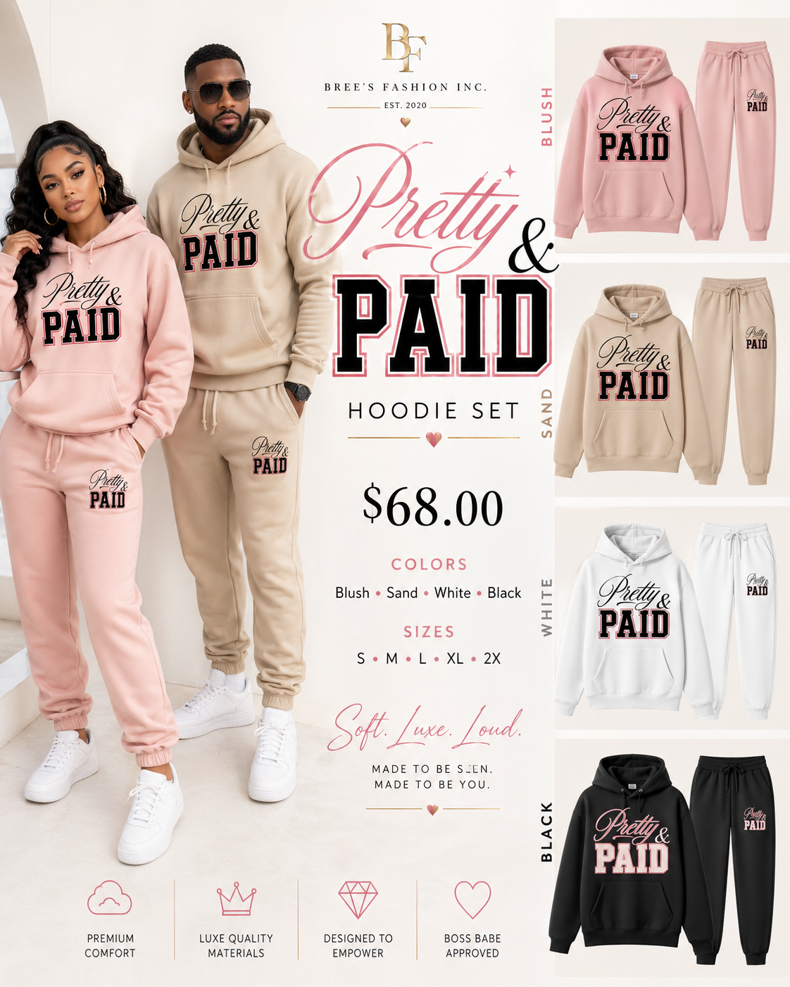 Pretty & Paid Lounge Hoodie Set