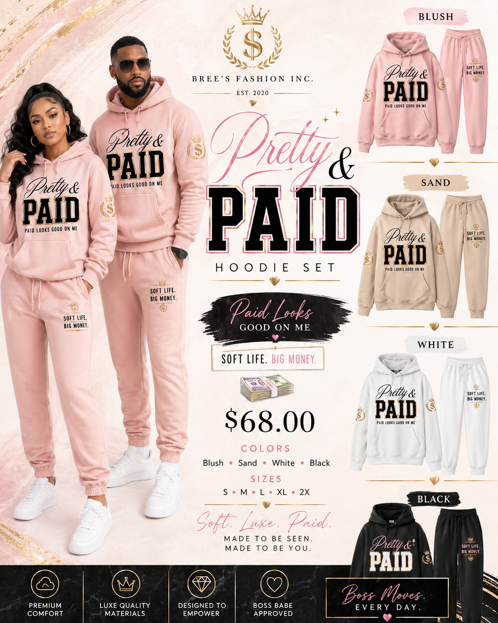 Pretty & Paid Lounge Hoodie Set